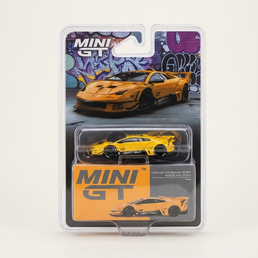Mini GT Lamborguini LB-Silhoutte Works Murcielago Gt EVO Yellow
