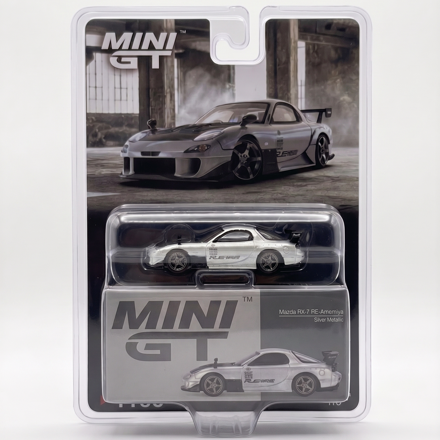 Mini GT Mazda RX-7 RE-Amemiya Silver Metalic