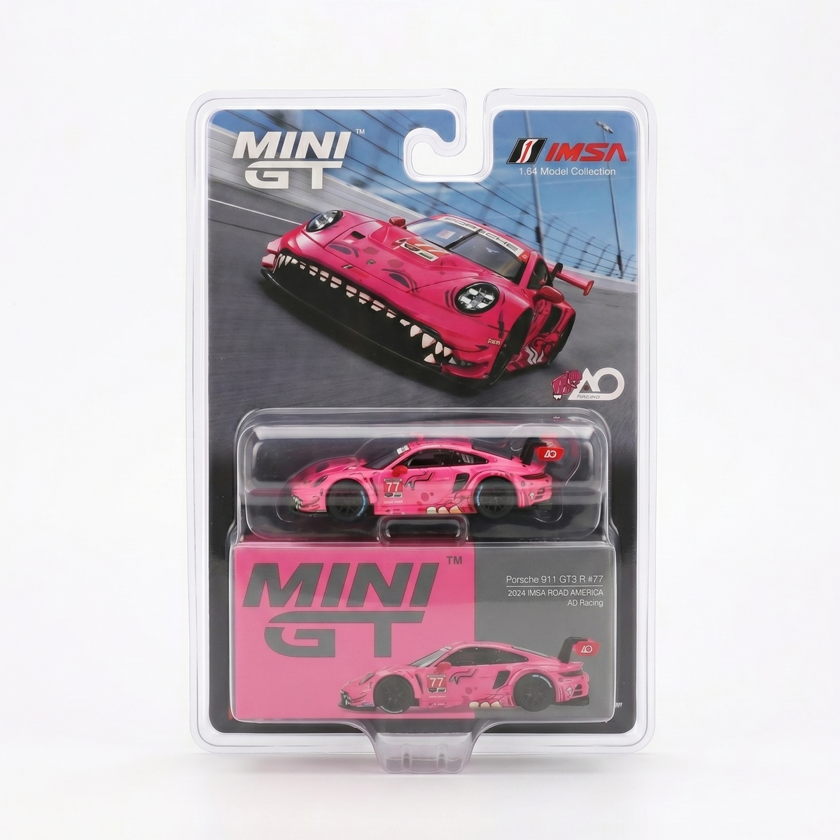 Mini GT Porsche 911 GT3 R #77 2025 Imsa Road America Ao Racing