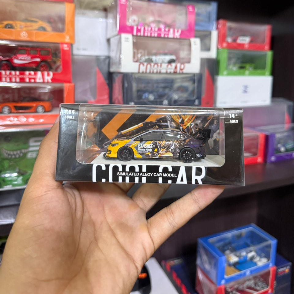 Star Race 1:64 Honda Civic Modificado Gris Mecha - Incluye Figura