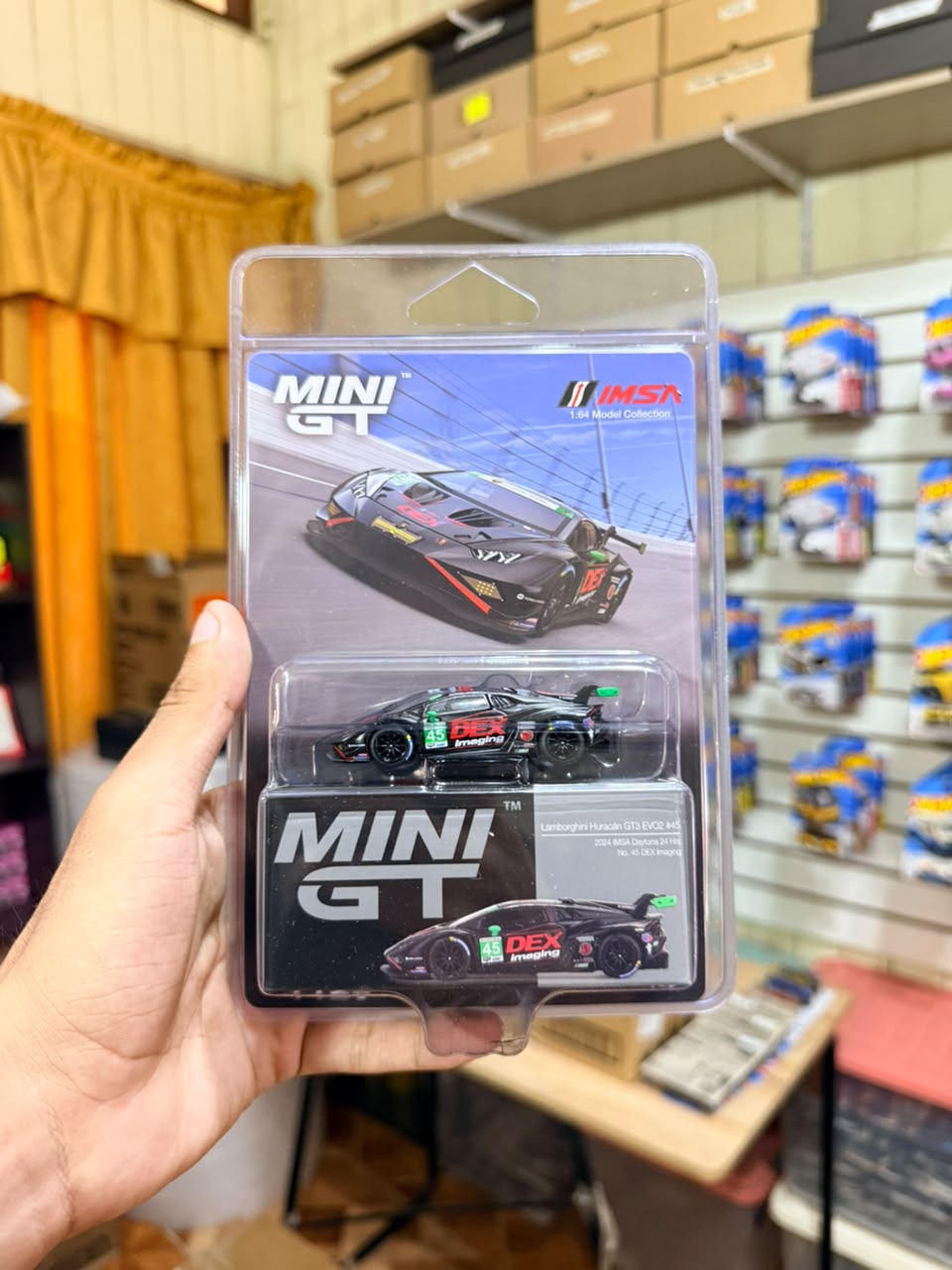 Mini GT Lamborghini Huracán GT3 EVO2 #45 2024 IMSA Daytona 24 Hrs No. 45 Dex Imaging