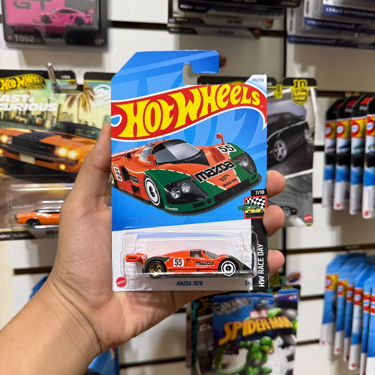 Hw Básico Mazda 787b Anaranajado