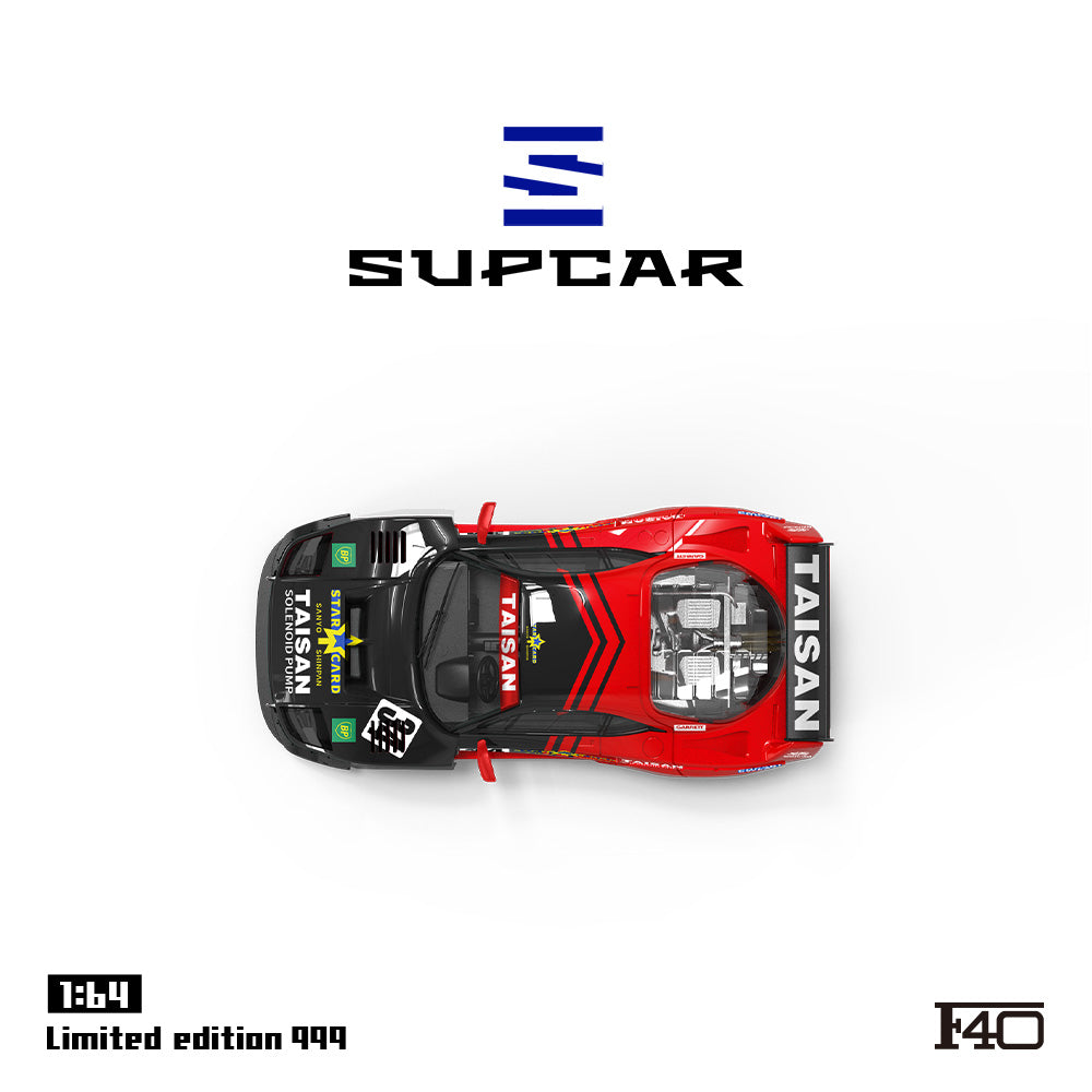 Star Race 1:64 F40-Negro/Rojo Muy Detallado