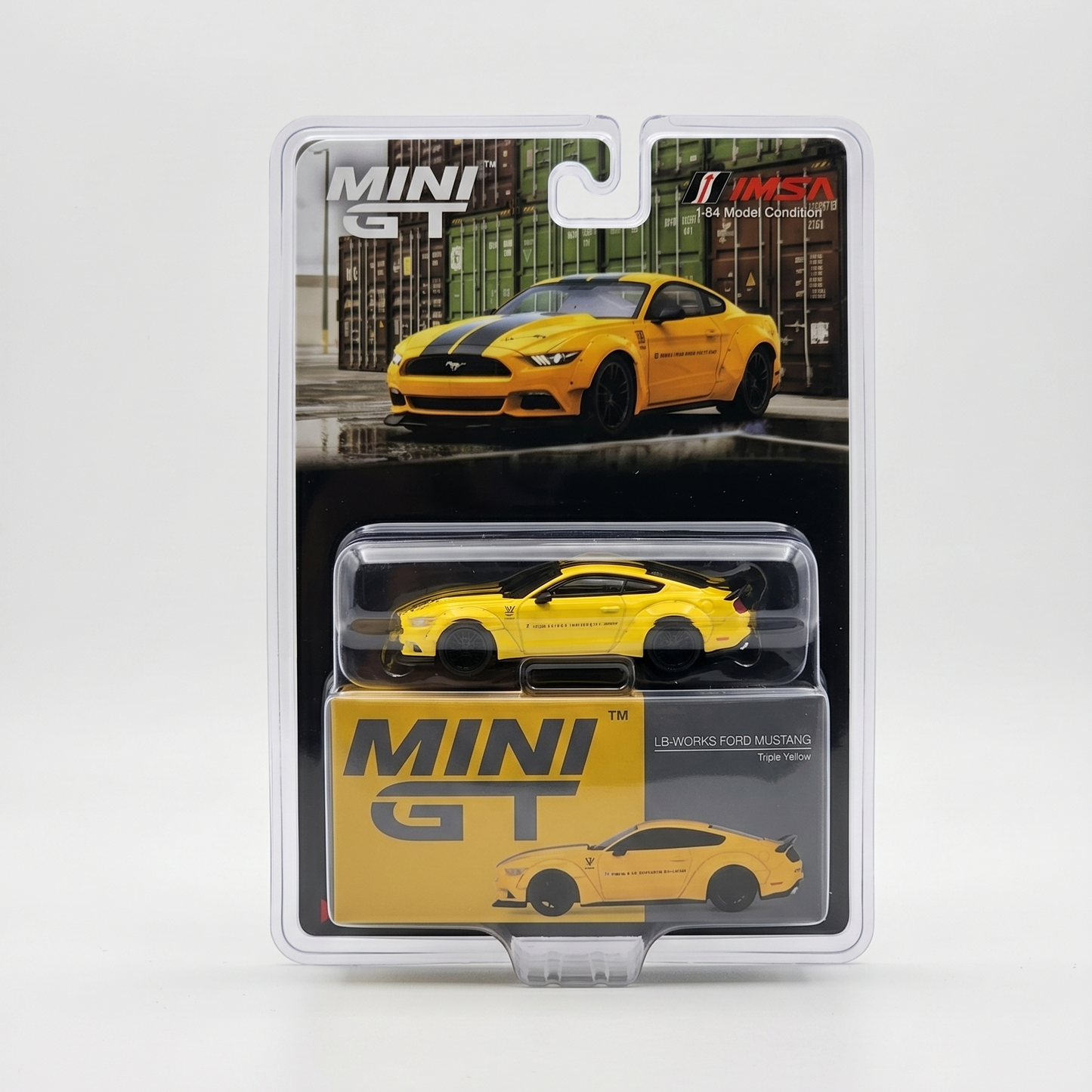 Mini GT LB-Works Ford Mustang Triple Yellow
