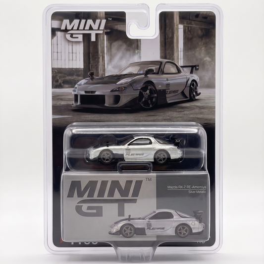 Mini GT Mazda RX-7 RE-Amemiya Silver Metalic