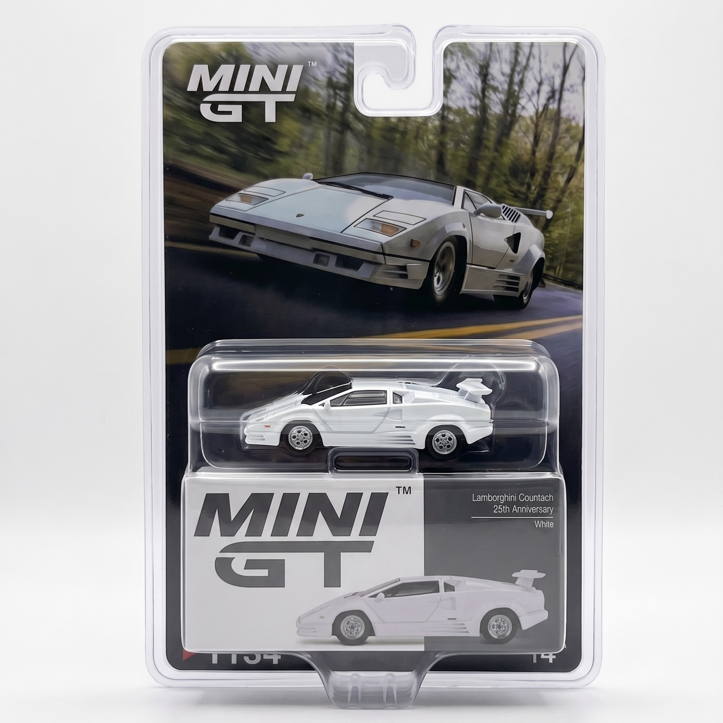 Mini GT Lamborguini Countach 25th Anniversary White