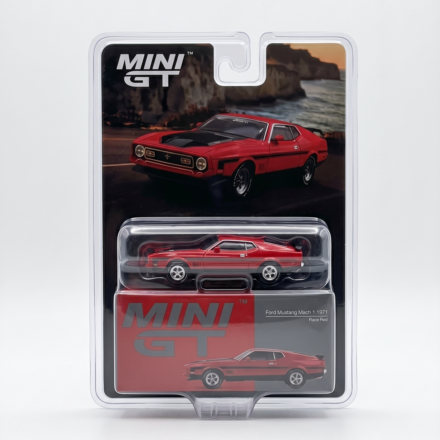 Mini GT Ford Mustang Mach 1 1971 Race Red
