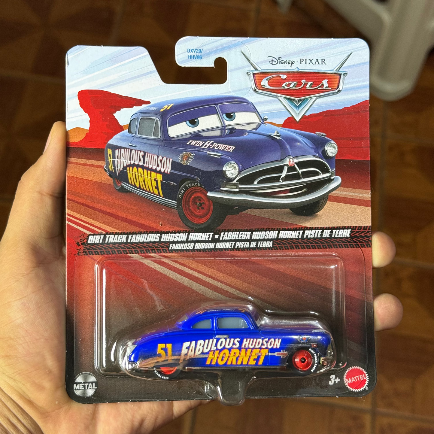 Disney Pixar Cars Fabuloso Hudson Hornet Pista de Terra