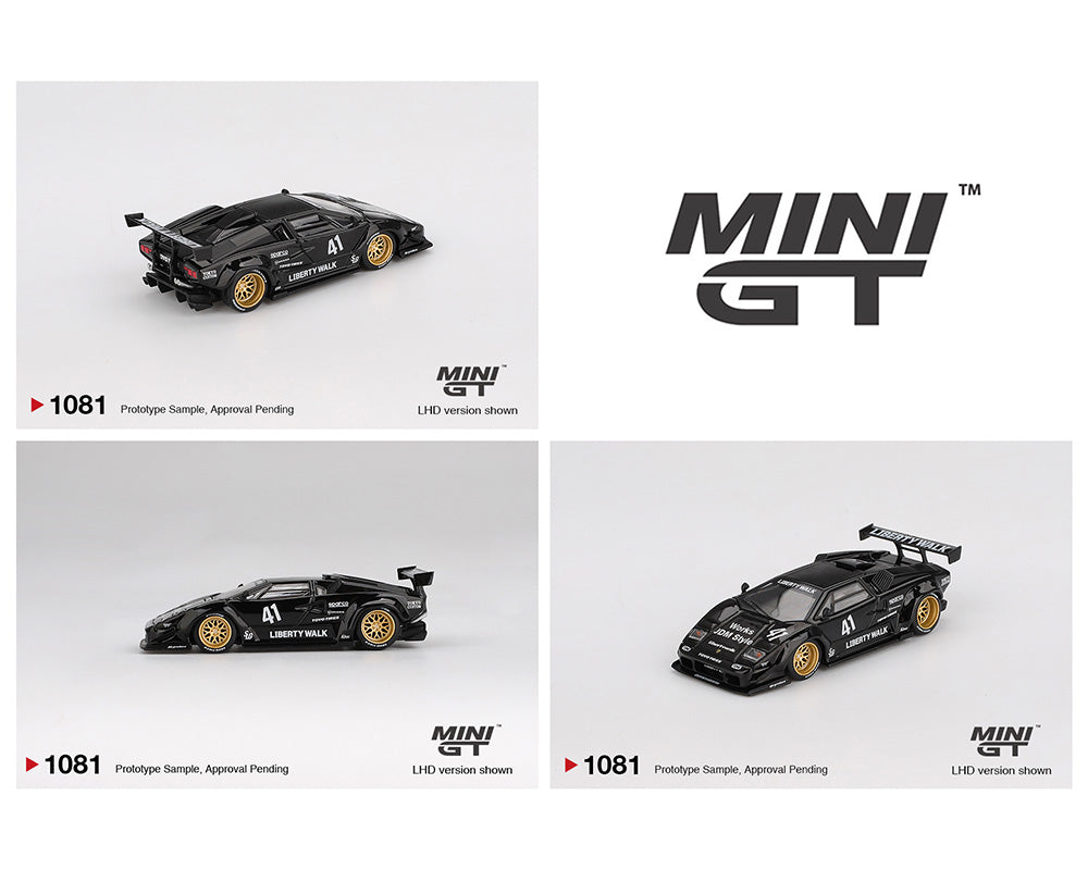 Mini GT 1:64 Lamborghini Countach LB-WORKS – Black – Mijo Exclusives