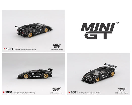 Mini GT 1:64 Lamborghini Countach LB-WORKS – Black – Mijo Exclusives
