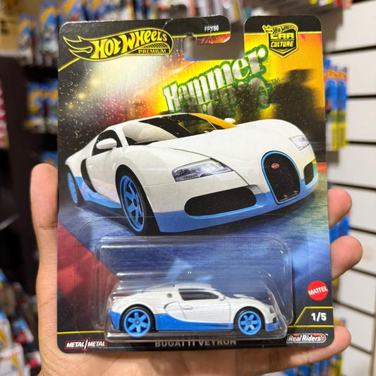 Hot Wheels Premium Bugatti Veyron con llantas de goma