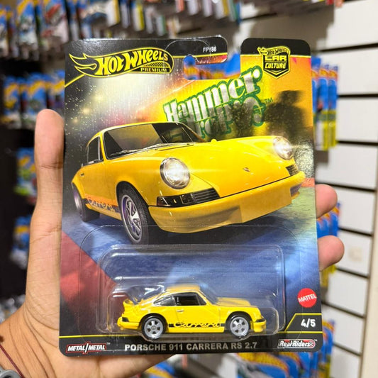 Hot Wheels Premium Porsche 911 Carrera Rs 2.7 con llantas de goma