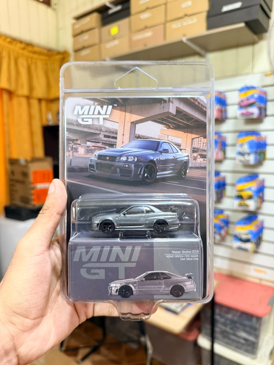 Mini GT Nissan Skyline GT-R Nismo BNR34 CRS Version Dark Metal Gray