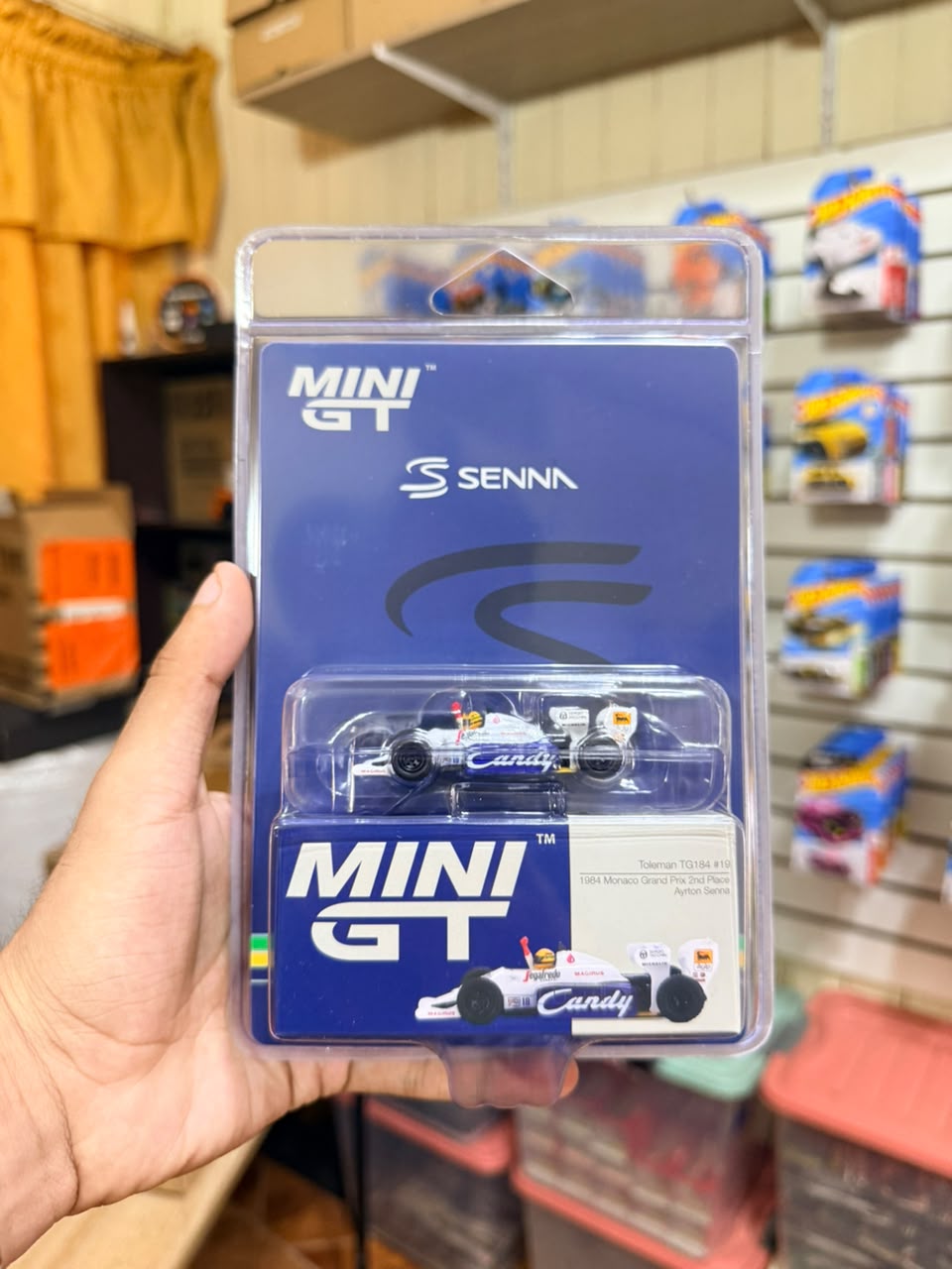 Mini GT Toleman TG184 #19 1984 Monaco Grand Prix 2nd Place Ayrton Senna