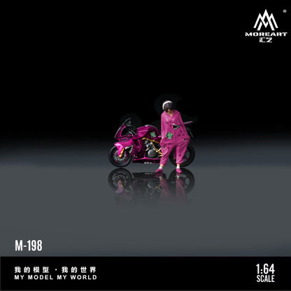 Moreart 1:64 Ktm1190 Pink Tyrannosaurus Motorcycle Doll