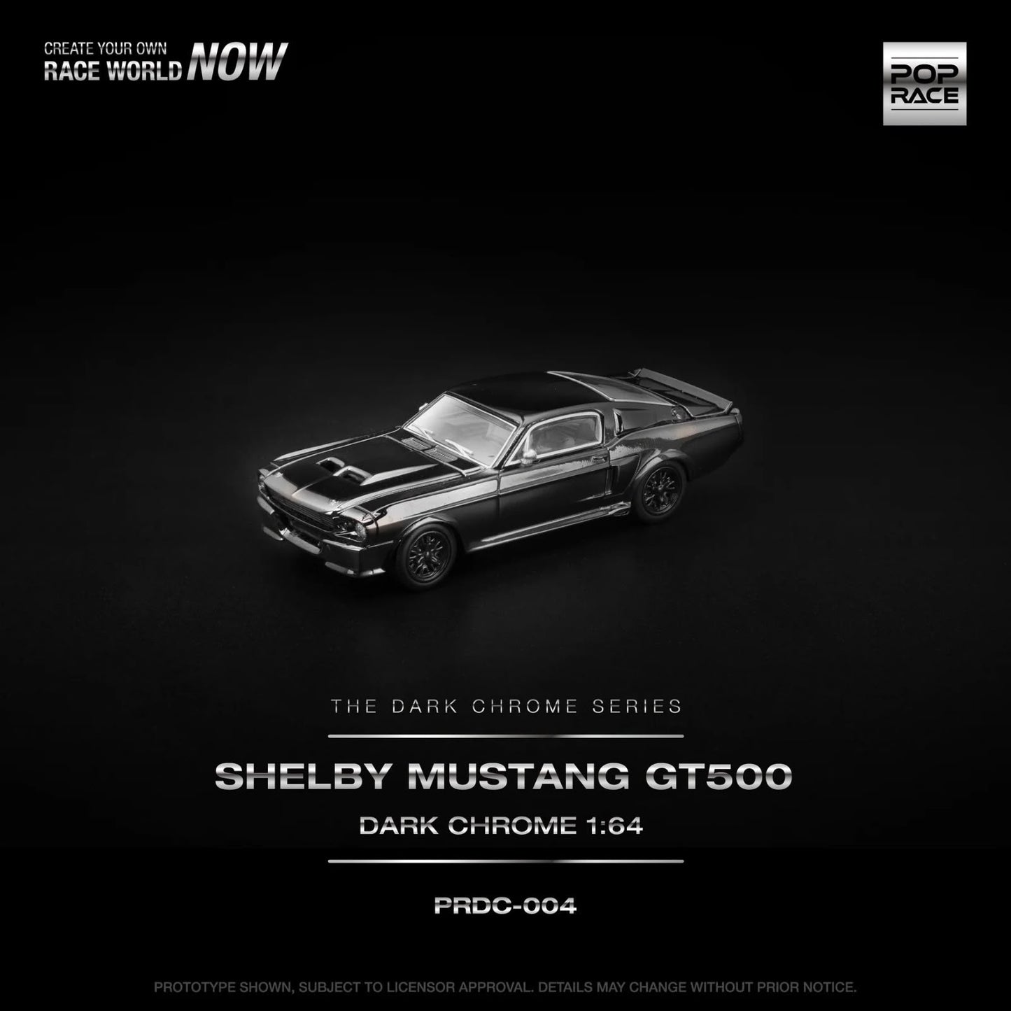 Pop Race Shelby Mustang GT500 Dark Chrome