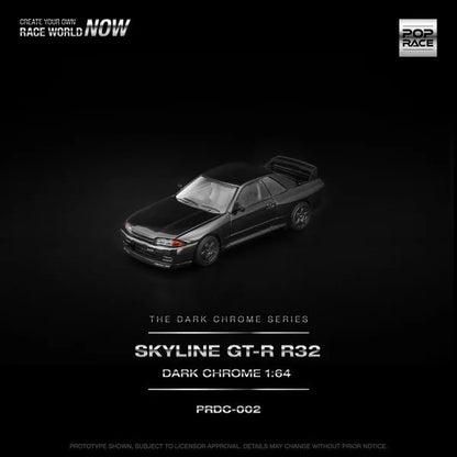 Pop Race Skyline GT-R R32 Dark Chrome