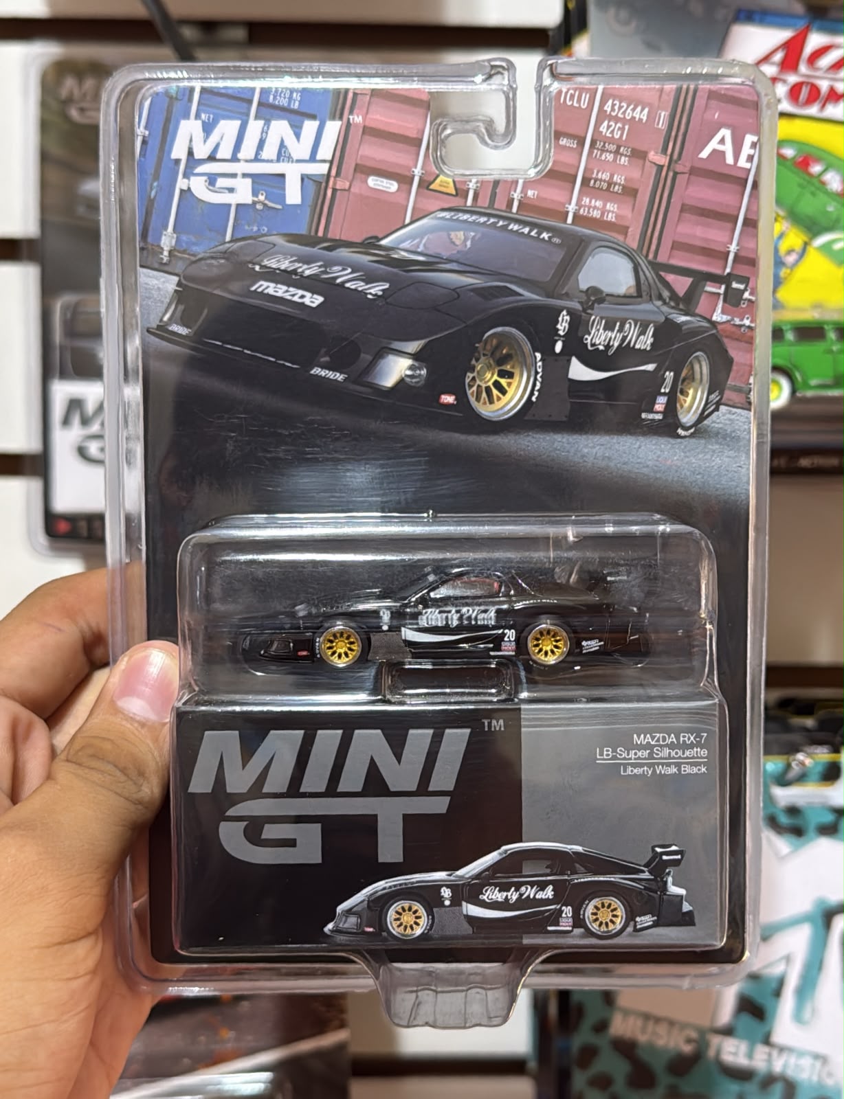 Mini GT Mazda RX-7 LB-Silhouette-Liberty walk black