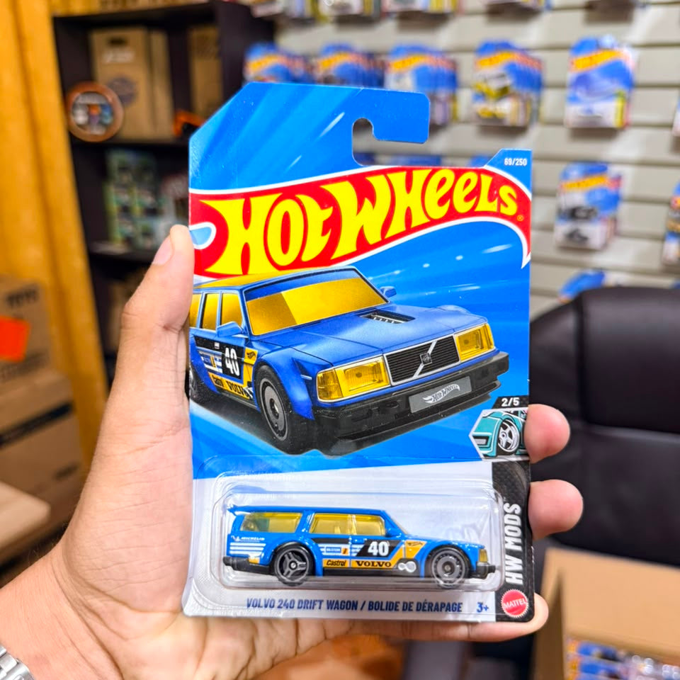 Hw Basico Volvo 240 Drift Bolide de Derapage (Azul)